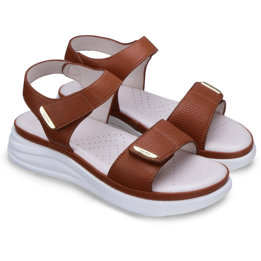 ✨ Premium Women’s Comfort Wedge Sandals 👡 | Stylish Velcro Strap Casual Sandals for Daily Wear 🤎
