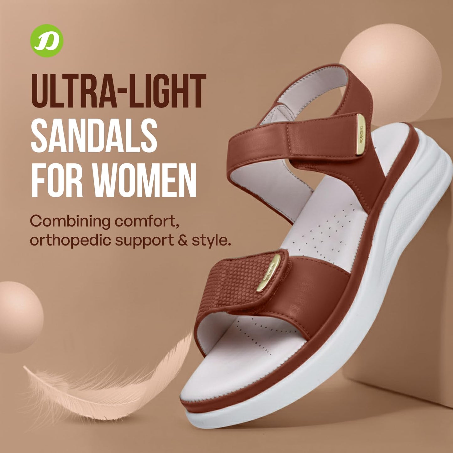 ✨ Premium Women’s Comfort Wedge Sandals 👡 | Stylish Velcro Strap Casual Sandals for Daily Wear 🤎