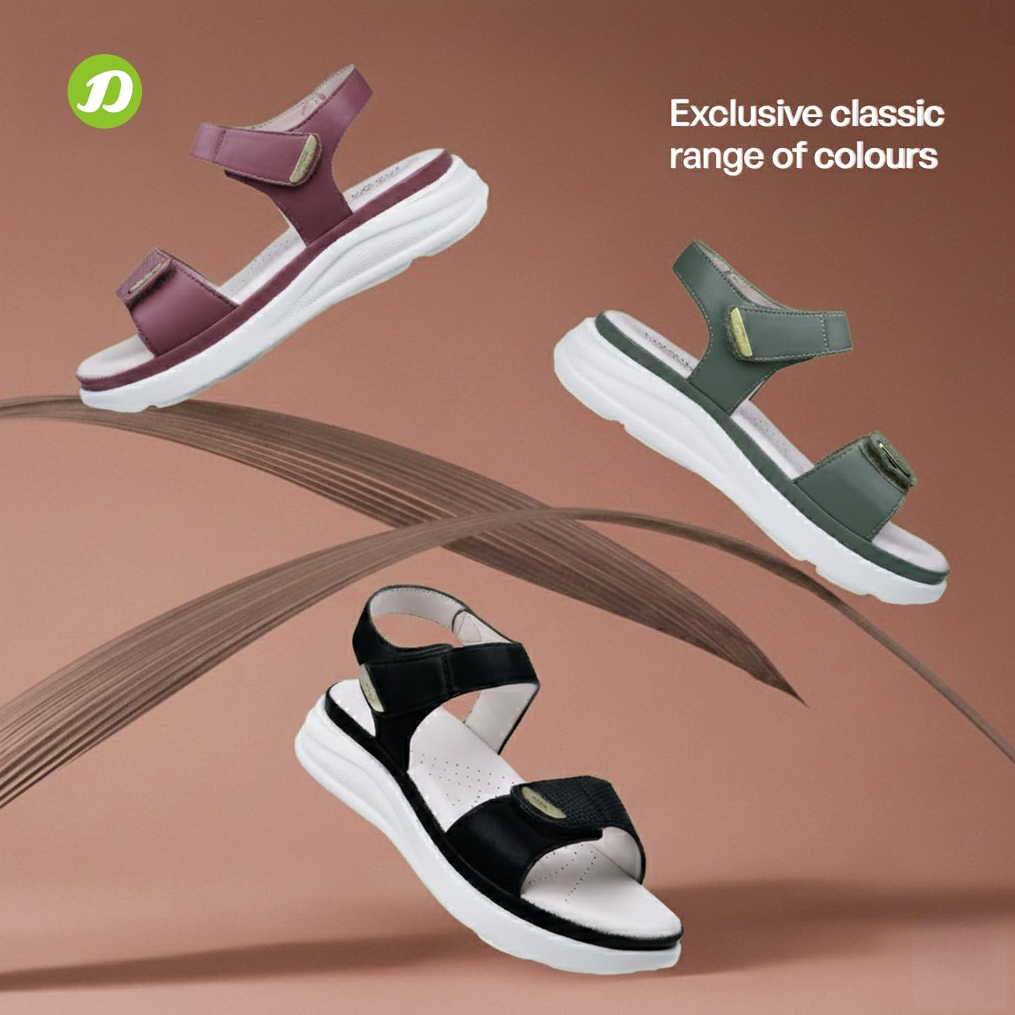 ✨ Premium Women’s Comfort Wedge Sandals 👡 | Stylish Velcro Strap Casual Sandals for Daily Wear 🤎