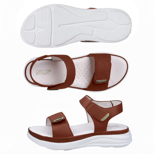✨ Premium Women’s Comfort Wedge Sandals 👡 | Stylish Velcro Strap Casual Sandals for Daily Wear 🤎